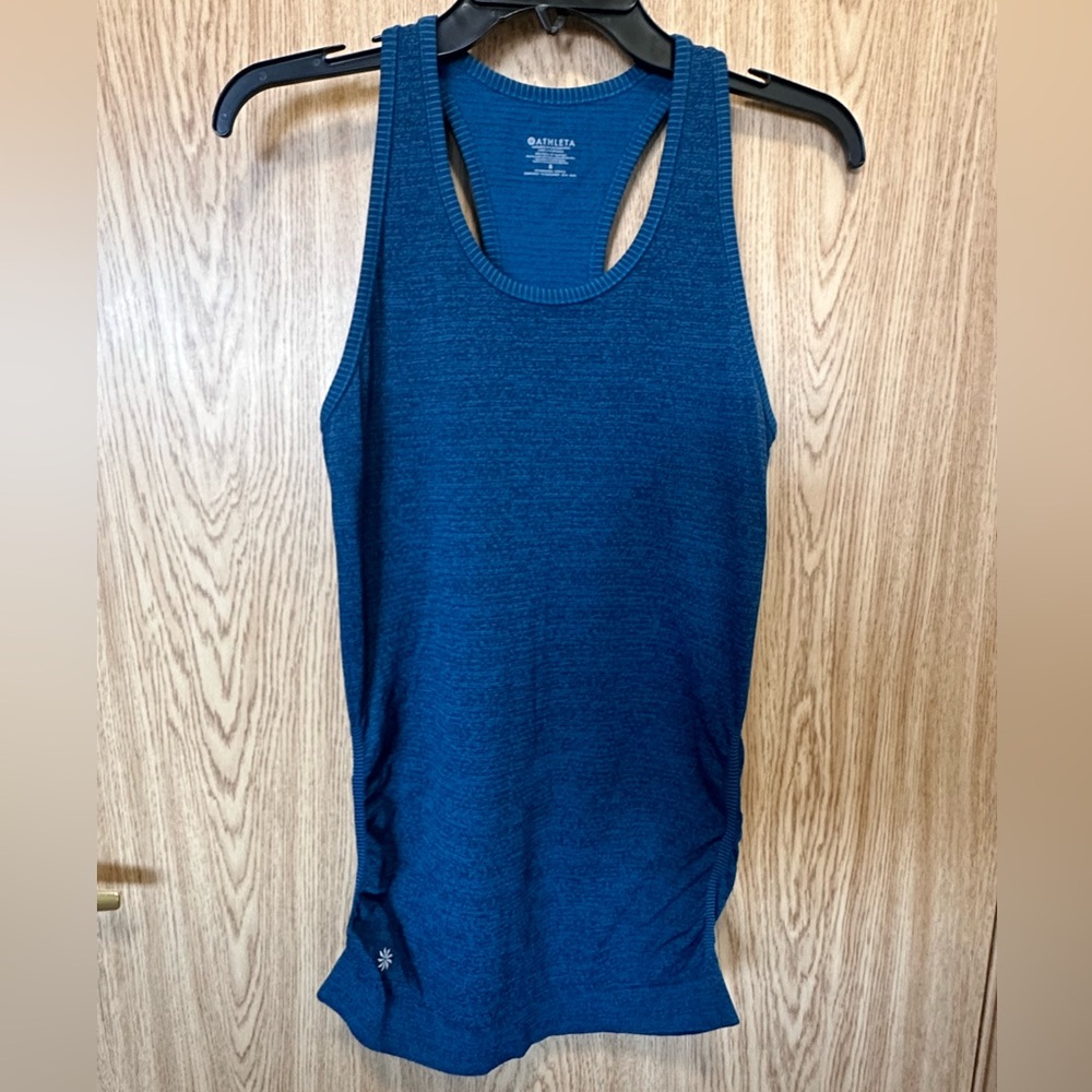 New Athleta Sea Blue Stretch Athletic Muscle Tee Women’s S